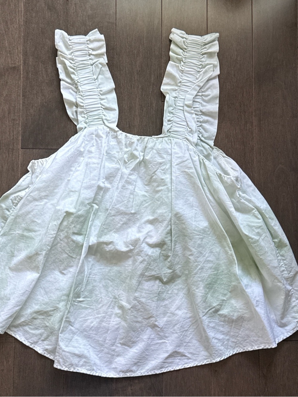 Zara White Ruffled Strap Tank Top - Picture 5 of 5